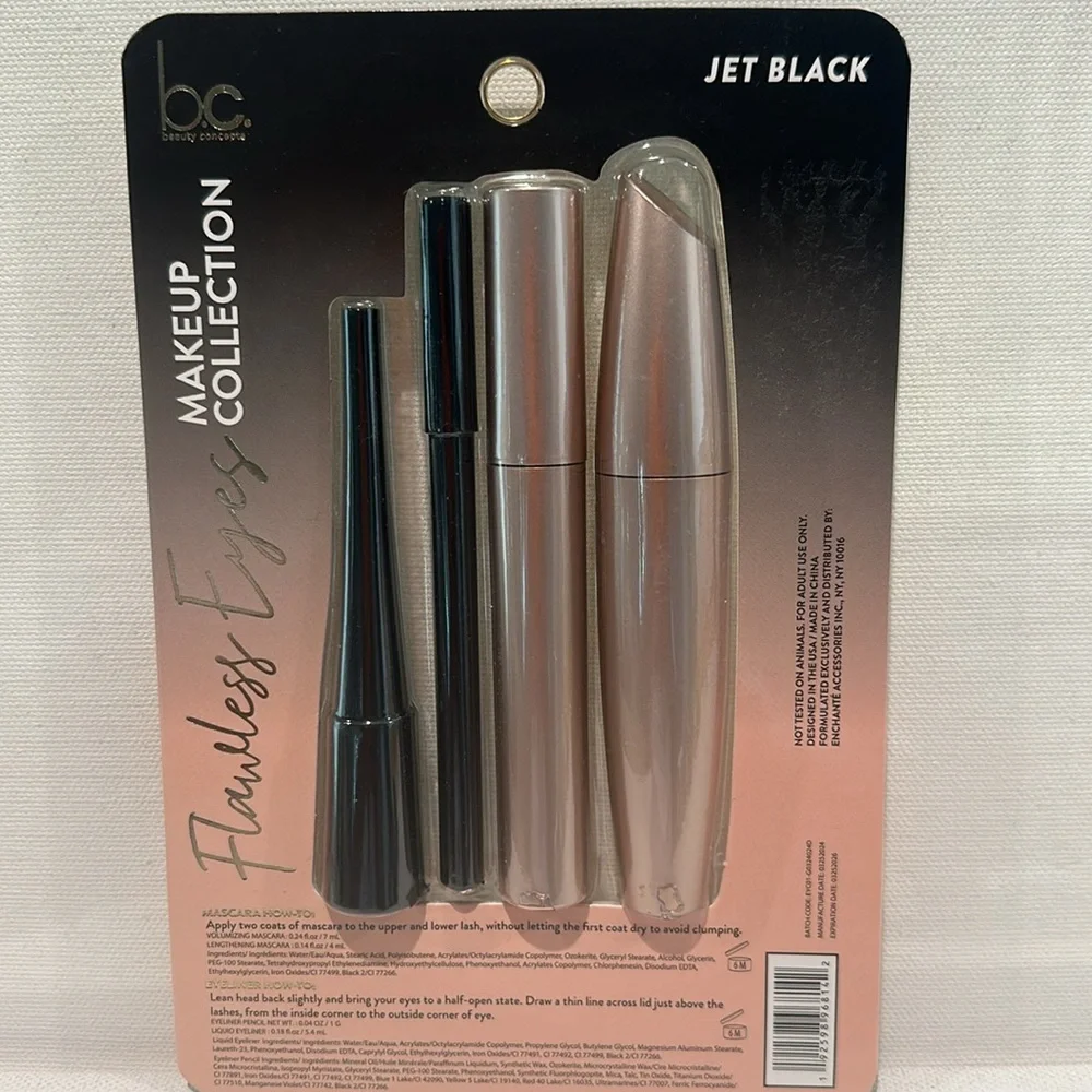Ellen Tracy Eye Makeup Collection with 2 Mascaras, Eyeliner and Eyeliner Pencil.